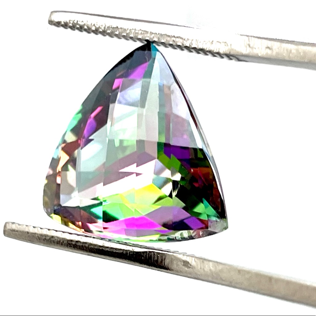 Large 13.5 Carat Trillion Mystic Topaz Gemstone